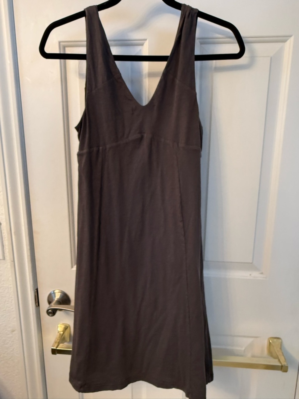 Velvet Sleeveless Gray Tank Dress - Picture 2 of 3